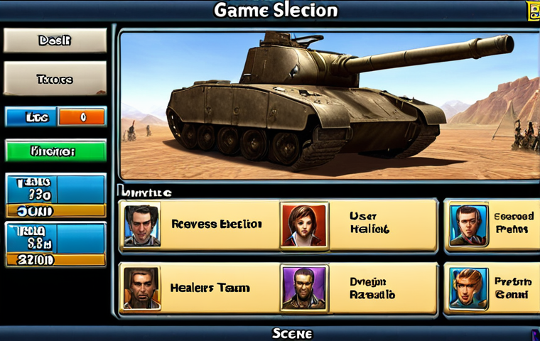 Strategic Team Composition**
Prompt: "Reverse: 1999 game team selection screen. Diverse characters, including a tank, healer, damage dealer, and support. Element icons displayed. Strategic decision-making emphasized. Bright, engaging user interface."
**