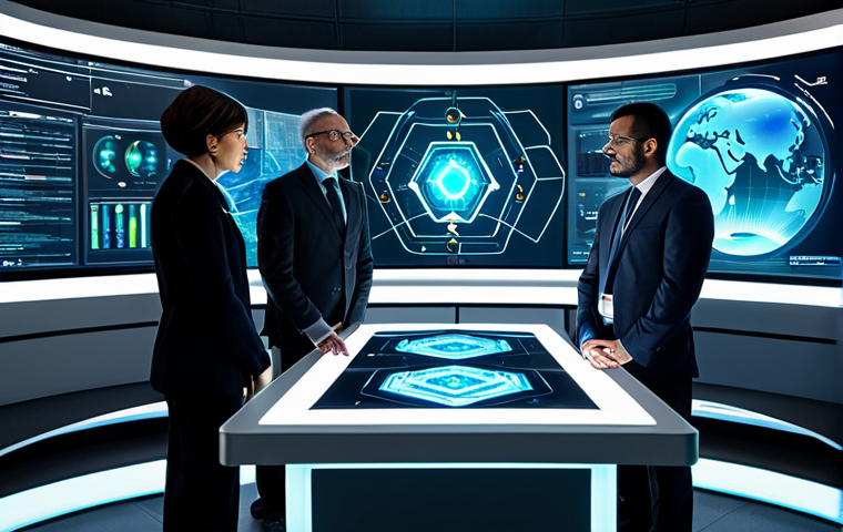 A diverse group of professional strategists, fully clothed in modest, modern business attire, each subtly representing a unique game property like 'Star', 'Mineral', 'Plant', 'Beast', 'Spirit', and 'Intellect' through distinct color accents or subtle symbolic patterns on their clothing. They stand around a glowing holographic tactical display showing abstract strategic elements, in a clean, high-tech control room. The characters are in natural poses, observing the display with focused and thoughtful expressions, conveying deep strategic thinking and balance. safe for work, appropriate content, fully clothed, professional, perfect anatomy, correct proportions, well-formed hands, proper finger count, natural body proportions, high quality, professional photography.