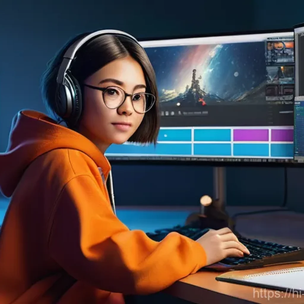 리버스 1999 팬 채널 관리 팁 - **Prompt:** A young, vibrant female content creator, around 20s, with short, stylish hair and glasse...