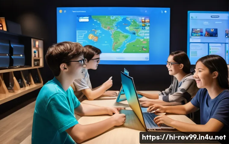 리버스 1999 팬 채널 활용법 - **Prompt 1: "Reverse: 1999 Community Hub"**
A vibrant, diverse group of young adults and teenage...