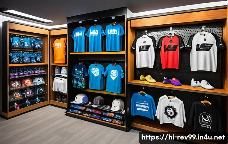 리버스 1999 공식 스토어 상품 - A vibrant and stylish gaming merchandise display featuring high-quality Reverse:1999 branded T-shirt...