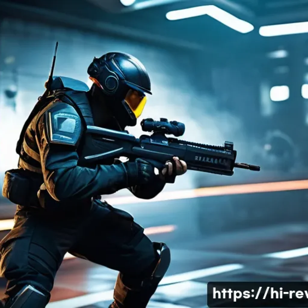 리버스 1999 전투 시스템 분석 - A dynamic close-range combat scene from a futuristic battle game featuring a skilled male fighter in...