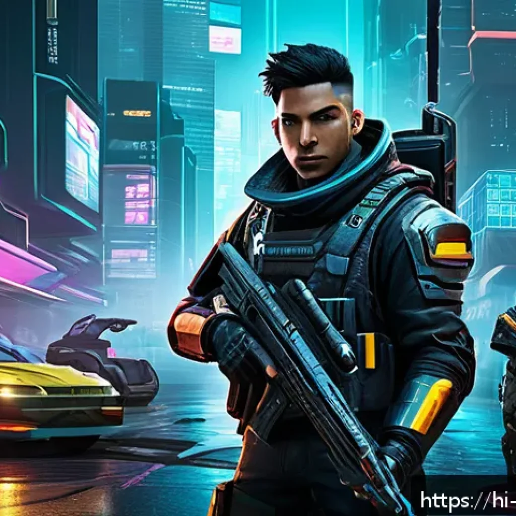리버스 1999 데일리 퀘스트 효율 - A detailed scene of a futuristic multiplayer game environment inspired by Reverse:1999, showing a di...