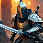 리버스 1999 최고의 PvP 캐릭터 - A dynamic PvP scene featuring a balanced warrior character in detailed armor, showcasing a powerful ...
