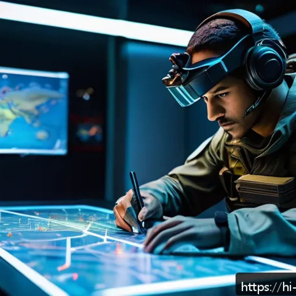 리버스 1999 도전 과제 공략 - A strategic gamer planning a mission in a futuristic battlefield setting inspired by Reverse 1999, w...